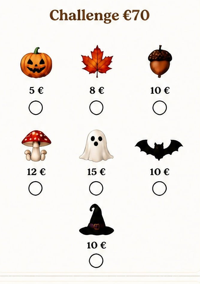 Carte Budget Challenge - Édition Autonne & Halloween