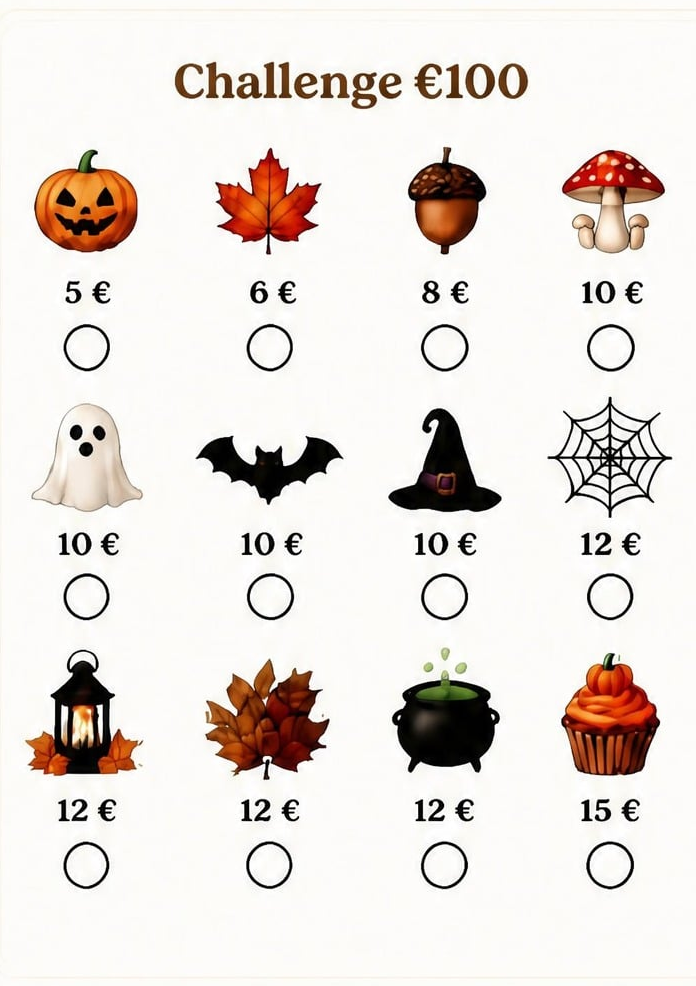 Carte Budget Challenge - Édition Autonne & Halloween