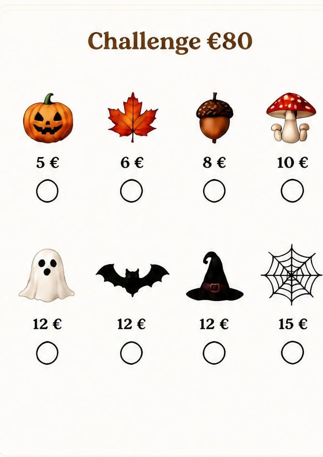 Carte Budget Challenge - Édition Autonne & Halloween