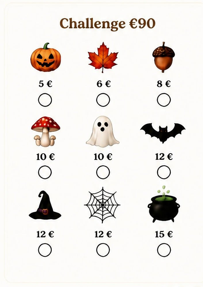Carte Budget Challenge - Édition Autonne & Halloween